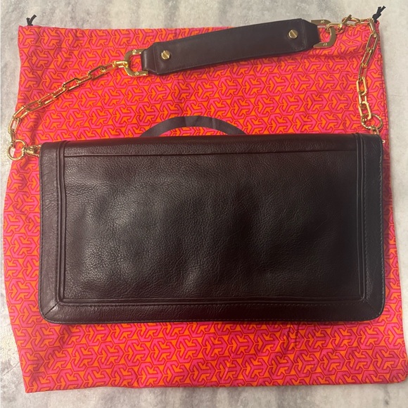 Tory Burch Black Leather Clutch